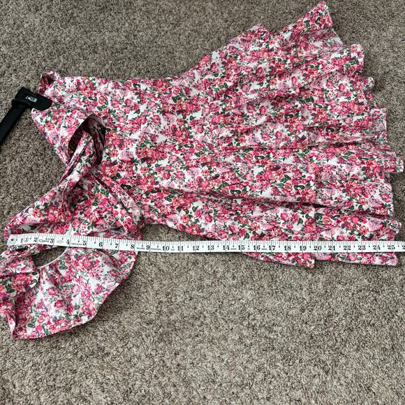 Hello Molly Ruffled Out Dress Mini Sz Small Floral - Picture 9 of 12